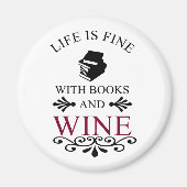 本おもしろいとワイン愛好家のための引用文 マグネット (正面)