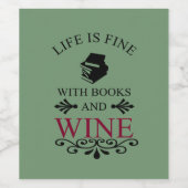 本おもしろいとワイン愛好家のための引用文 ワインラベル (シングルラベル)