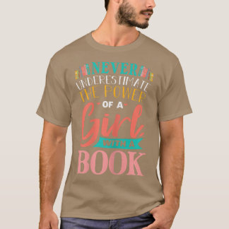 本おもしろいのグ読ラフィック女子ブックラバー Tシャツ