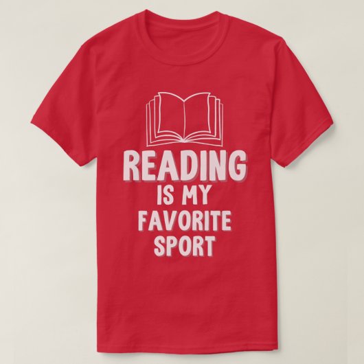 本おもしろいの恋人の読はスポーツお気に入りのアプリ Tシャツ (デザイン正面)