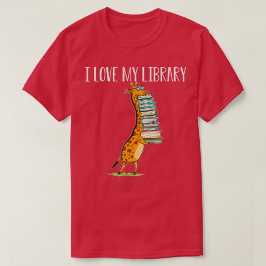 本おもしろいの読キリン私の図書館を愛する Tシャツ (デザイン正面)