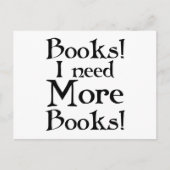 本おもしろいの贈り物をもっと欲しい ポストカード (正面)