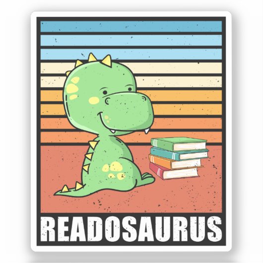 本おもしろいのReadosaurus恐竜読のDinoレトロ シール (正面)
