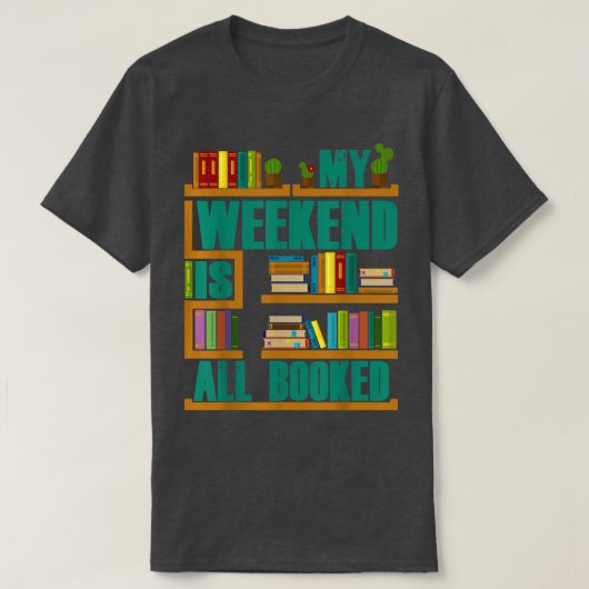 本おもしろいデザイン女子男性へ本愛図書館 Tシャツ (デザイン正面)