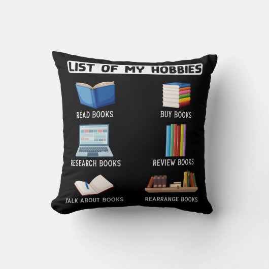 本おもしろい好きユーモア本虫読の クッション (正面)