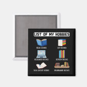 本おもしろい好きユーモア本虫読の マグネット (正面/裏面)