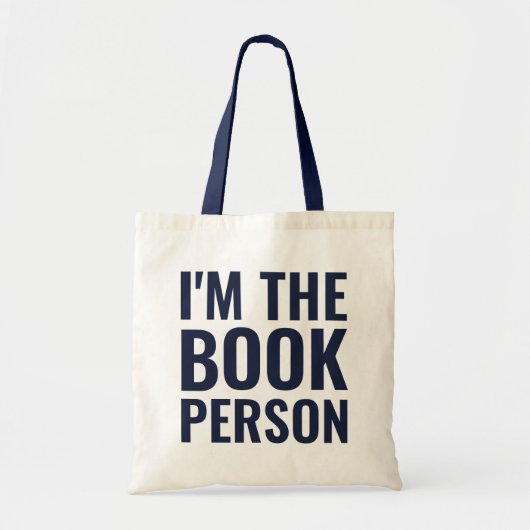 本おもしろい好き私は本の人だモノグラムの トートバッグ (正面)