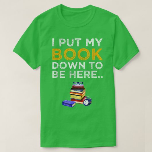 本おもしろい好き読の本をBに下ろす Tシャツ (デザイン正面)