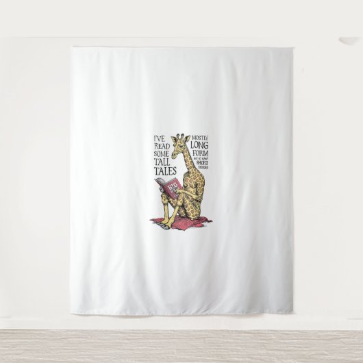 本おもしろい恋人キリン長い型枠トールテレ読ーズ タペストリー (正面)