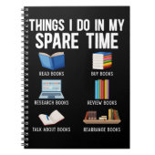 本おもしろい恋人ユーモア読書愛好家 ノートブック (正面)