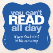 本おもしろい愛読者終日モダンタイポグラフィ ペーパーコースター (正面)