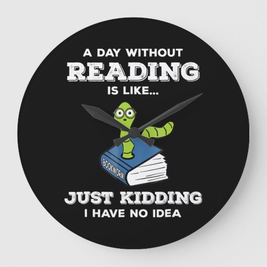 本おもしろい書読の寄贈 ラージ壁時計 (正面)