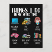 本おもしろい虫作家小説読の本好き ポストカード (正面)