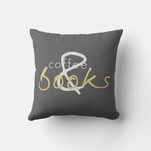 本およびコーヒー装飾用クッション クッション (裏面)