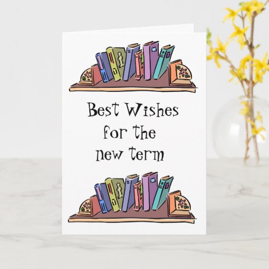 本および学ぶこと カード (黄色い花)