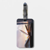 本および日没の写真を開けて下さい ラゲッジタグ (裏面縦)