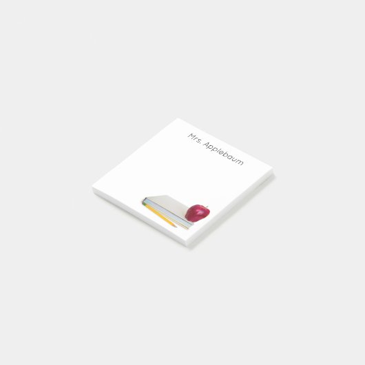 本および鉛筆の先生を含むAppleは3つx 3つを示します ポストイット (アングル)