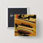 本および雑誌の積み重ね 缶バッジ (正面&裏面)