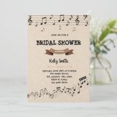 本および音楽シャワーのパーティの招待状 招待状 (スタンド正面)