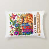 本お洒落蝶の猫 アクセントクッション (正面)
