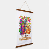 本お洒落蝶の猫 吊り下げ型タペストリー (傾斜あり)