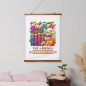 本お洒落蝶の猫 吊り下げ型タペストリー (寝室)