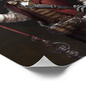 本お洒落Lの白うさぎ司書ポスター ポスター (角)