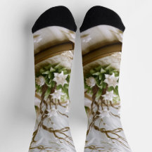 本から育つ花の木