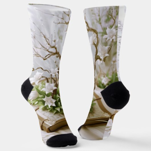 本から育つ花の木 ソックス (傾斜あり)