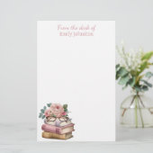 本かわいらしパーソナライズされた 便箋 (スタンド正面)