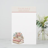 本かわいらしパーソナライズされた 便箋 (スタンド正面)