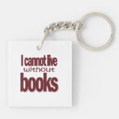 本がないと生きられないアクリルキーチェーン キーホルダー (裏面)