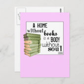 本がなければ家は魂のない肉体と同じ ― シセロ ポストカード (正面/裏面)