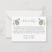 本がベビーするのを待男女兼用つことができる ノートカード (正面)