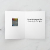 本が付いているクリスマスカード シーズンカード (内部)