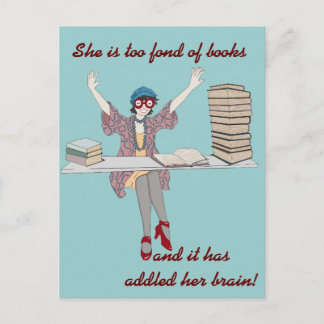 本が余りに好き ポストカード