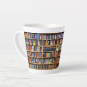 本が多いから本が多い引用文、ブックラバー カフェラテマグ (左アングル)