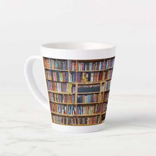 本が多いから本が多い引用文、ブックラバー カフェラテマグ (左アングル)