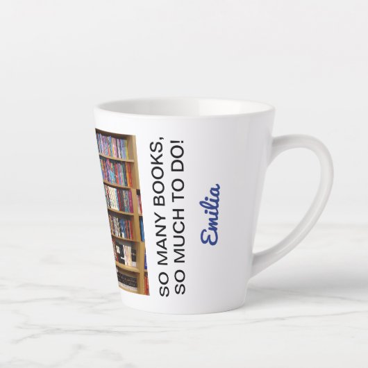 本が多いから本が多い引用文、ブックラバー カフェラテマグ (右)