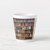 本が多いから本が多い引用文、ブックラバー カフェラテマグ (正面)