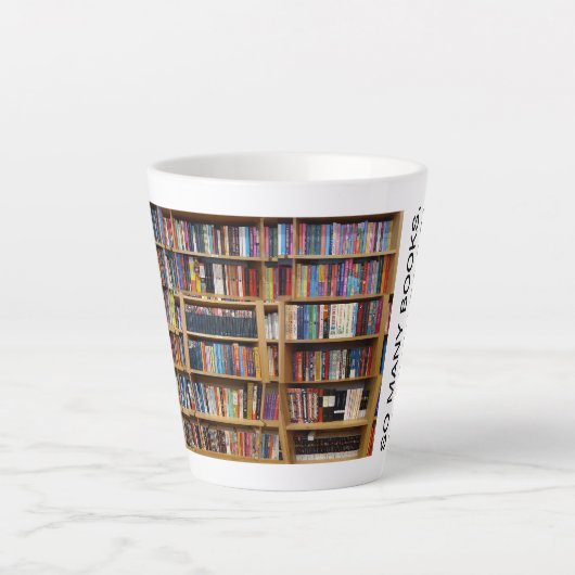 本が多いから本が多い引用文、ブックラバー カフェラテマグ (正面)