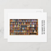 本が多いから本が多い引用文、ブックラバー ポストカード (正面/裏面)