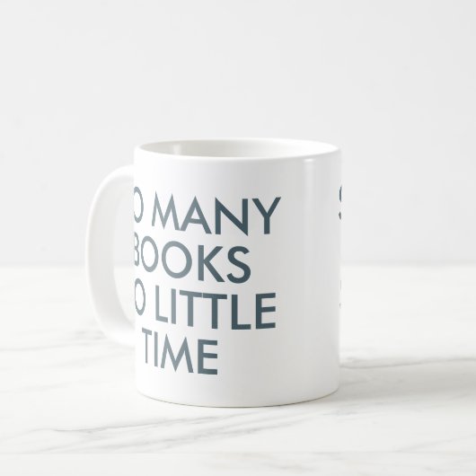本が多くて時間が無い |ブックラバーマグ コーヒーマグカップ (正面左)