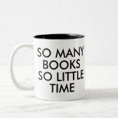 本が多くて時間が無い |ブックラバーマグ ツートーンマグカップ (左)