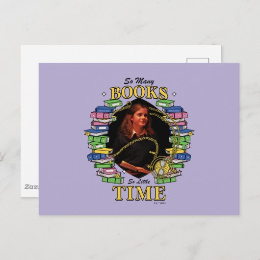 本が多くて時間が無い ポストカード (正面/裏面)