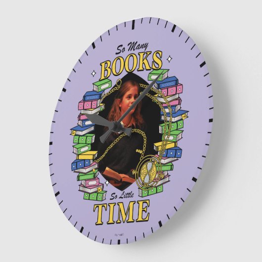 本が多くて時間が無い ラージ壁時計 (傾斜)