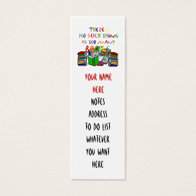 本が多すぎるようなことは禁止しおり (正面)