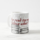 本が多過ぎて。信じ.. コーヒーマグカップ (正面左)