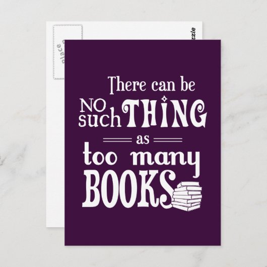 本が多過ぎるほどあるはずが無い ポストカード (正面/裏面)