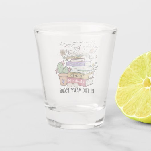 本が多過ぎるようなことは無い ショットグラス (裏面)